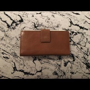 Brown leather Norfolk wallet